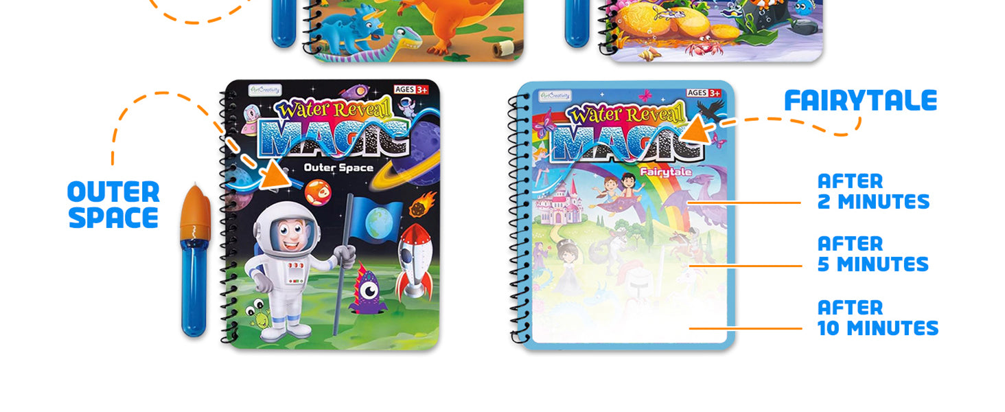 4 Book Themes – Outer Space, Fairytale, Dinosaurs and more